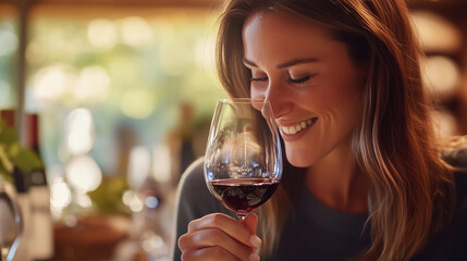 A woman drinking wine, A Woman Tasting Wine, wine tasting.