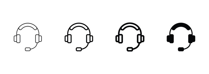 Headphones icon vector. Headphones earphones symbol. Headset icon vector