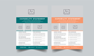 Capability Statement Template Design.