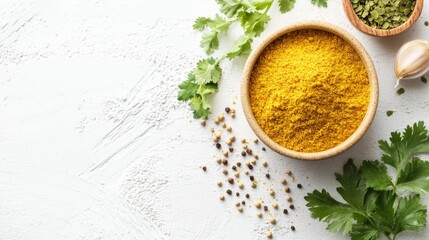 Turmeric Powder with Coriander and Peppercorns.