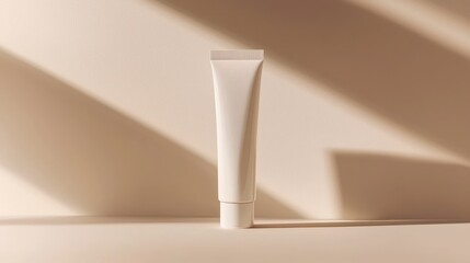 Minimalist Tube on Soft Background with Shadows