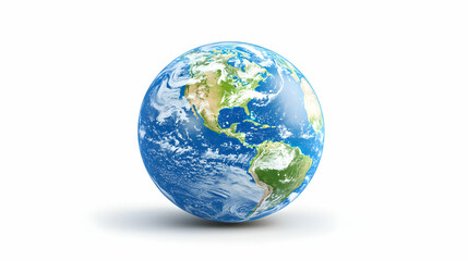 Fototapeta premium earth globe isolated on white