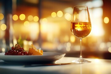 Naklejka premium Elegant Sommelier Service in Fine Dining Setting