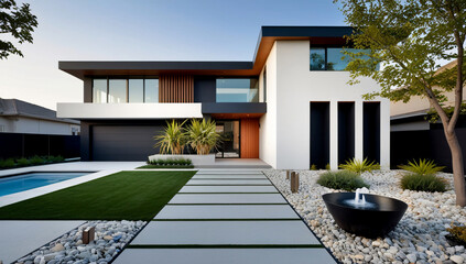 Fototapeta premium Modern style single house model