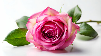 pink rose isolated on white