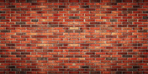 Red brick wall texture with symmetrical pattern