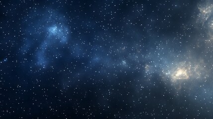 Obraz premium A Starry Night Sky With Clouds And Galaxies