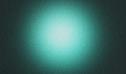 cyan illuminated wave on black, grainy color gradient background, noise texture effect, copy space