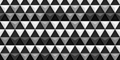 repeating triangle pattern black and white panoramic background