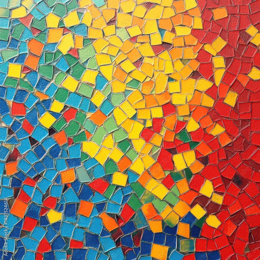 Poster abstract colorful mosaic tile pattern texture background.