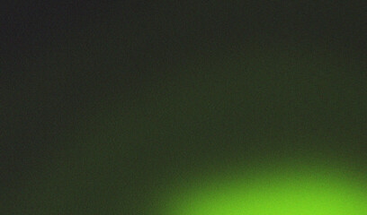 green illuminated wave on black, grainy color gradient background, noise texture effect, copy space