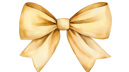 A beautiful yellow watercolor bow, perfect for decorating gifts, crafting, or enhancing any...