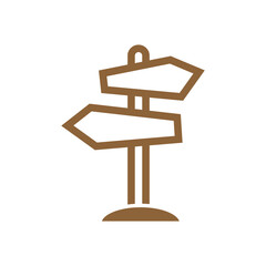 Signpost icon logo design template isolated illustration