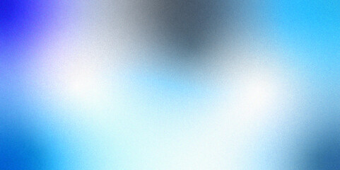 Fototapeta premium Blue and white grainy gradient background. abstract grainy noise rough. gradient image blurred backdrop. smooth textured header banner poster backdrop design.