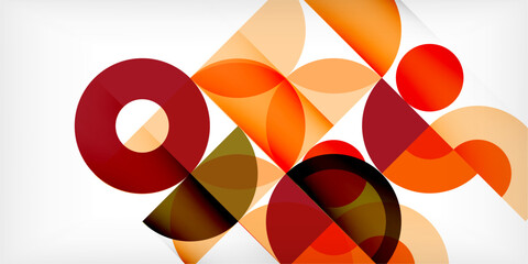 Obraz premium Colorful circle abstract background. Template for wallpaper, banner, presentation, background