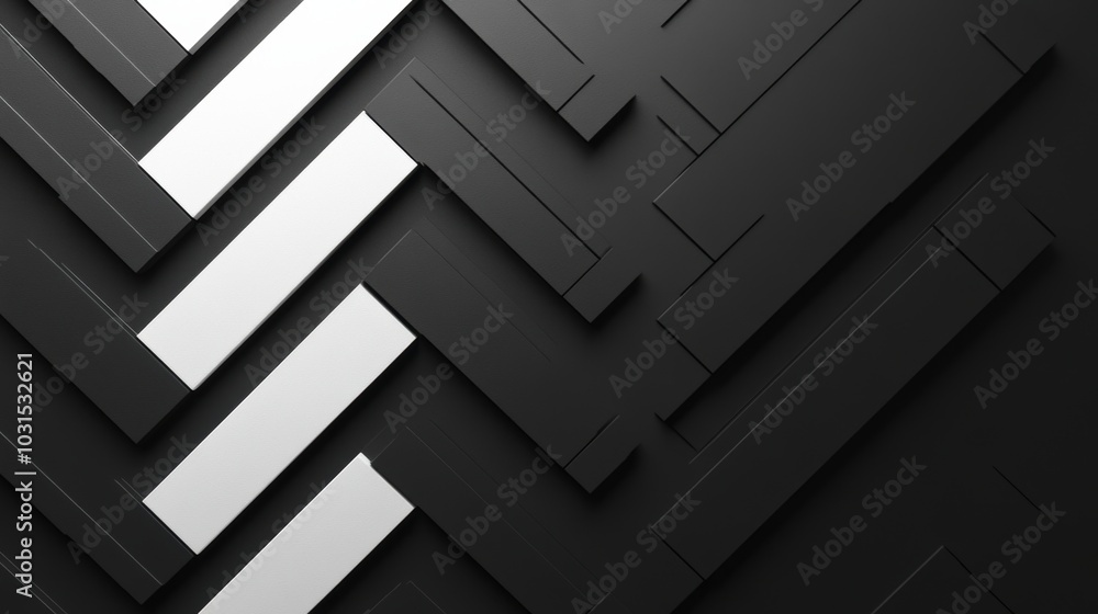 Poster minimalist arrow pattern, a series of uniform abstract arrows aligned in a sleek and simplistic desi