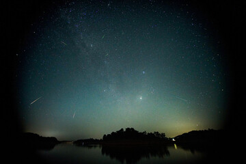 night sky with stars Leonid meteor shower