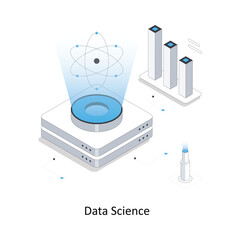 Data Science isometric stock illustration. EPS File stock illustration 