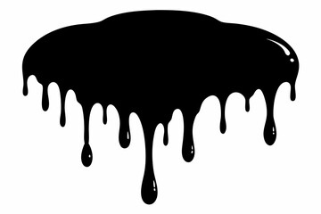 
Dripping Paint Silhouette, Ink blots and drips vector, Horror Halloween Drip Effect


