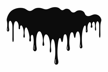 
Dripping Paint Silhouette, Ink blots and drips vector, Horror Halloween Drip Effect


