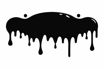 
Dripping Paint Silhouette, Ink blots and drips vector, Horror Halloween Drip Effect


