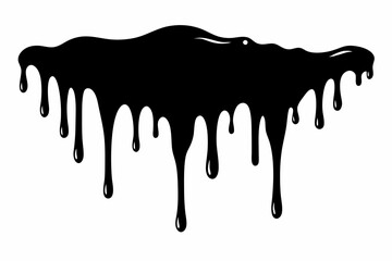 
Dripping Paint Silhouette, Ink blots and drips vector, Horror Halloween Drip Effect


