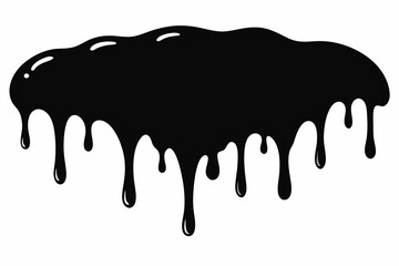 
Dripping Paint Silhouette, Ink blots and drips vector, Horror Halloween Drip Effect


