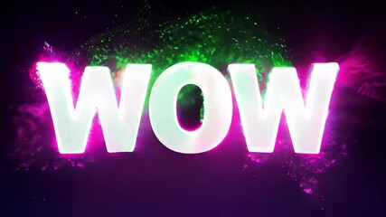 Dynamic Fireworks Reveal with Bright Colorful Title WOW - Powered by Adobe