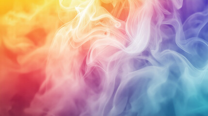 Obraz premium Soft Colorful Smoke Swirls Gently Flowing in Abstract Space