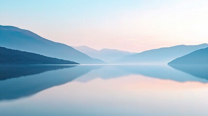 Tranquil Lake Reflection at Dusk