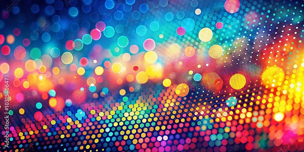 Poster Overprint Halftone Effect with Bokeh: A Generative AI Art Exploration for Visual Impact