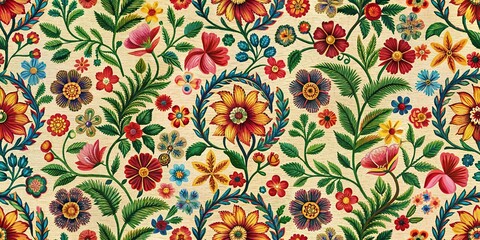 Tilted Angle seamless natural pattern for fabric and embroidery