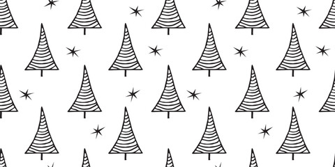 Christmas tree. a Christmas tree painted in the doodle style. seamless pattern with Christmas trees. a beautiful pattern for gift wrapping and packages. for printing textiles and paper.new Year's mood