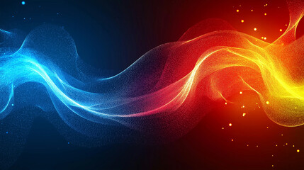 Obraz premium Abstract Colorful Smoke and Flowing Waves with Vibrant Gradients and Dynamic Motion