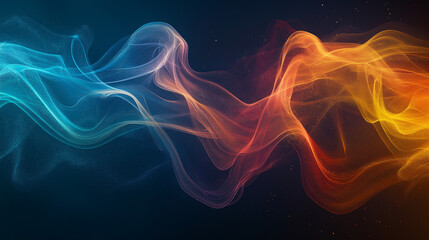 Fototapeta premium Abstract Colorful Smoke and Flowing Waves with Vibrant Gradients and Dynamic Motion