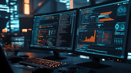 Modern AI Program Development on Computer Screen