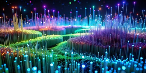 Panoramic Visualization of Optical Fibers and Big Data in 3D Rendering