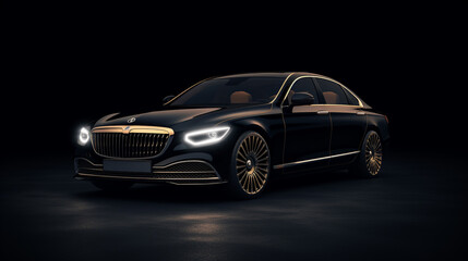 Geothermal and Biomass, Clean Green Alternatives, Initiating World Transition  A sleek, black sports car with red taillights sits on a dark surface, with a slight gleam on the bodywork.
