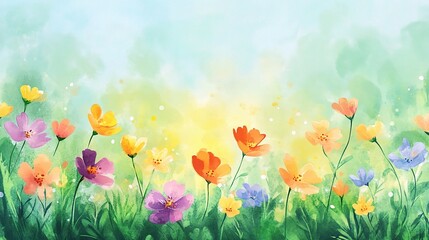 Obraz premium Colorful Floral Background for Creative Projects