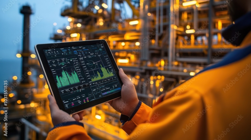 Poster real-time drilling data displayed on a tablet, allowing the operator to make critical decisions for 