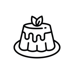 pudding icon vector design template simple and clean
