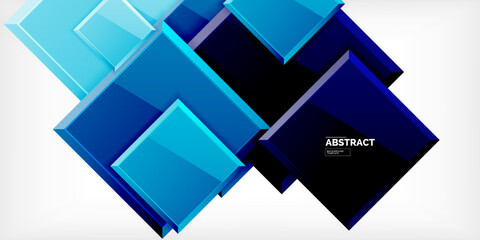 Colorful squares with reflections abstract background design. Vector Illustration For Wallpaper, Banner, Background, Card, Book Illustration, landing page