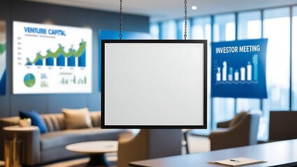Blank poster billboard template. Blank Sign Label business office background