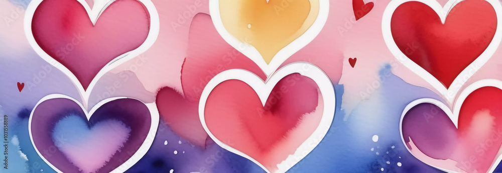 Canvas Prints valentine's day card. web banner. generative ai