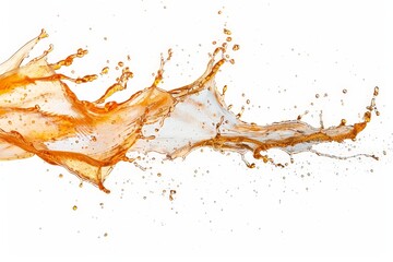 Obraz premium Orange Juice Splash Isolated On White Background