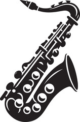 Creative saxophone silhouette vector illustration design