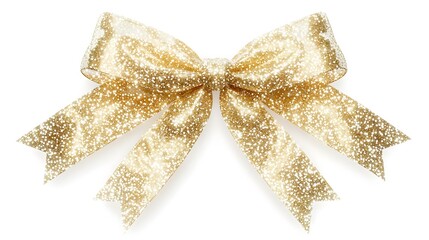 Gold Glitter Bow