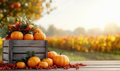 Beautiful Thanksgiving Day background for autumn celebrations