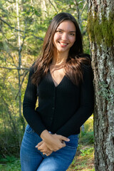 Smiling woman in a professional outdoor headshot