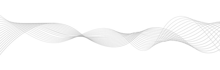 ホワイトバックにモノクロラインの曲線デザイン